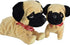 Set WEofferwhatYOUwant Pug Daddy & Pug Puppy Electronic Interactive Plush Dog Toys with Tricks, Barking, Walking Touch