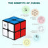Qidi Speed Cube 2x2 - Smooth Bright-Light Sticker Classic Colors - 2x2x2 Puzzles Toys for Child's Concentration