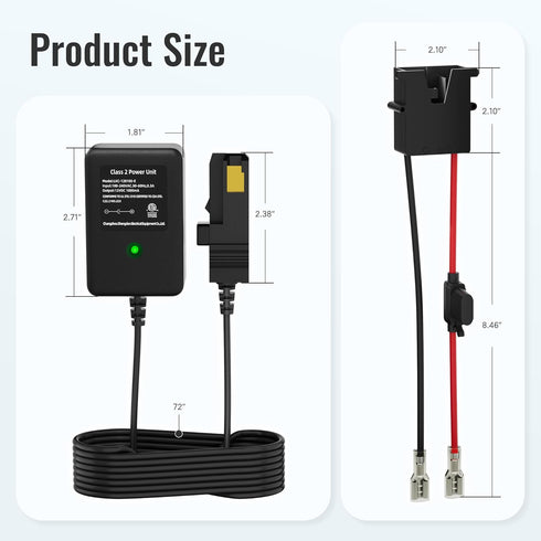 Power Wheel Charger 12 Volt with 12 AWG Wire Harness Connector for 12V Power Wheel Fisher Price Battery Power Wheel Ride-on Toys