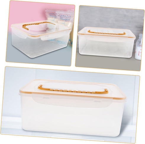 PRETYZOOM Breastmilk Storage Organizer with Lid Square Refrigerator Freezer Containers for Breastfeeding Accessories