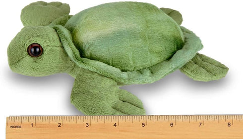 Bearington Collection 7 Inch Lil' Shelton Plush Sea Turtle Stuffed Animal