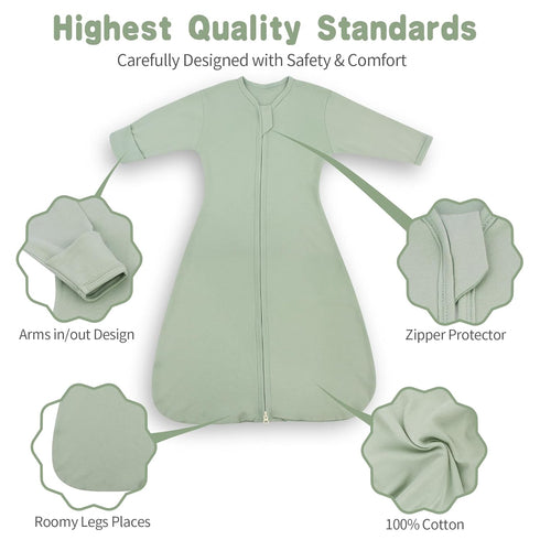 Roksuma 3-6 2-Pack 2-Way 0.8 100% Transition Swaddle Baby Sleep Sack Months, Transitional Swaddle Sack Arms Up Swaddle