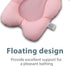 Cryfokt Baby Bath Pad, Non Slip Newborn Bathtub Mat Adjustable Bath Pillow Soft Fabric Cartoon Shaped Floating Bath