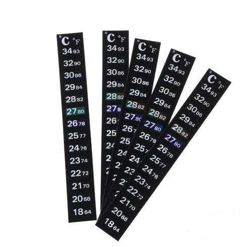 NGCG 5pcs Vertical Digital Temperature Display Thermometer Strip Sticker for Fermenting Infant Bath Water Recyclable