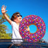 ArtCreativity Set of 2 Colorful 28 Inch Donut Tube Inflates, Durable Water Pool Toys for Kids, Birthday Party Supplies