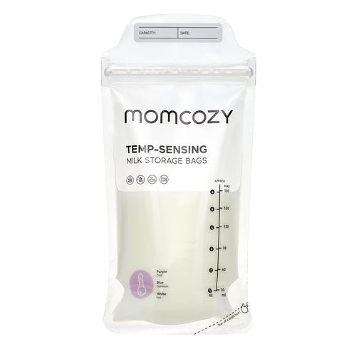 Momcozy Breastmilk Storing Bags, Temp-Sensing Discoloration Milk Storing Bags for Breastfeeding, Disposable