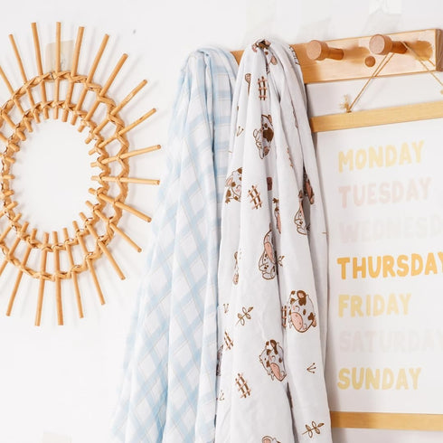 3-Pack (47" 43") 70% 30% Swaddles for Newborns Large Receiving Blankets x - Viscose Made from Bamboo, Cotton - Muslin