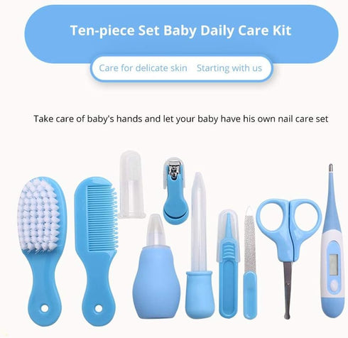TODAYTOP 10 Pieces/Set Set Nail Clipper Stainless Steel Professional Nail Cutter & Grooming Kits Baby Health Care