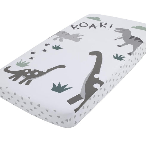 NoJo Baby-Saurus Photo Op Roar White, Gray, and Green Dinosaur with Clouds