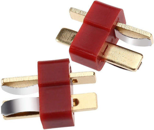 10 Pairs T Plug Connectors Male and Female with 20pcs Shrink Tubing for RC LiPo Battery