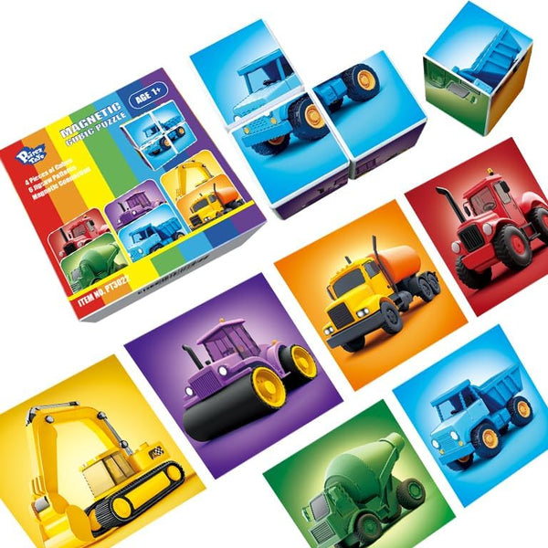 Pairez Toys Magnetic Cubes for Toddler, 1.65 inch Large Building Blocks Tiles,