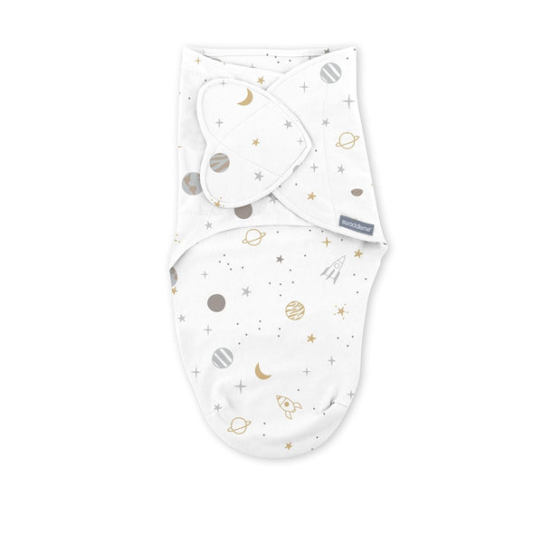 SwaddleMe by Ingenuity Monogram Collection Baby Swaddle, 100% Cotton, Improves Sleep &