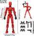 Dumwick 13 Figure,2026 13 Figures,3D Figure,Dummy 13 (Red,1pc) Titan Action New Lucky Robot Action Printed Action Robot