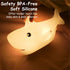 7-Color TriPro Silicone Shark Night Light for Kids Nursery Soft Touch LED Baby Room Lamp, Touch-Control USB