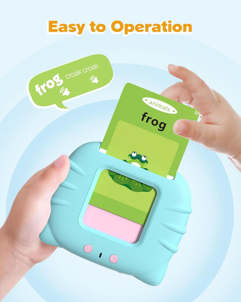 Talking Flash Cards for Toddlers 1-4 Years - Language Learning Toys, Pocket Speech Therapy Toys with 224 Words