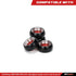 RCAWD RC Rims and Tires for 1/28 Wltoys Kyosho Mini-Z, Mini-Q, Mini-D, K969 K989 P929 Drift Rally Upgrades, No More Glue RC Wheel Parts with Larger Outer Diameter 26.8mm Red