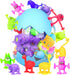Toddler Suction Cup Bath Toys, Easter Basket Stuffers Animal Bath Toys for