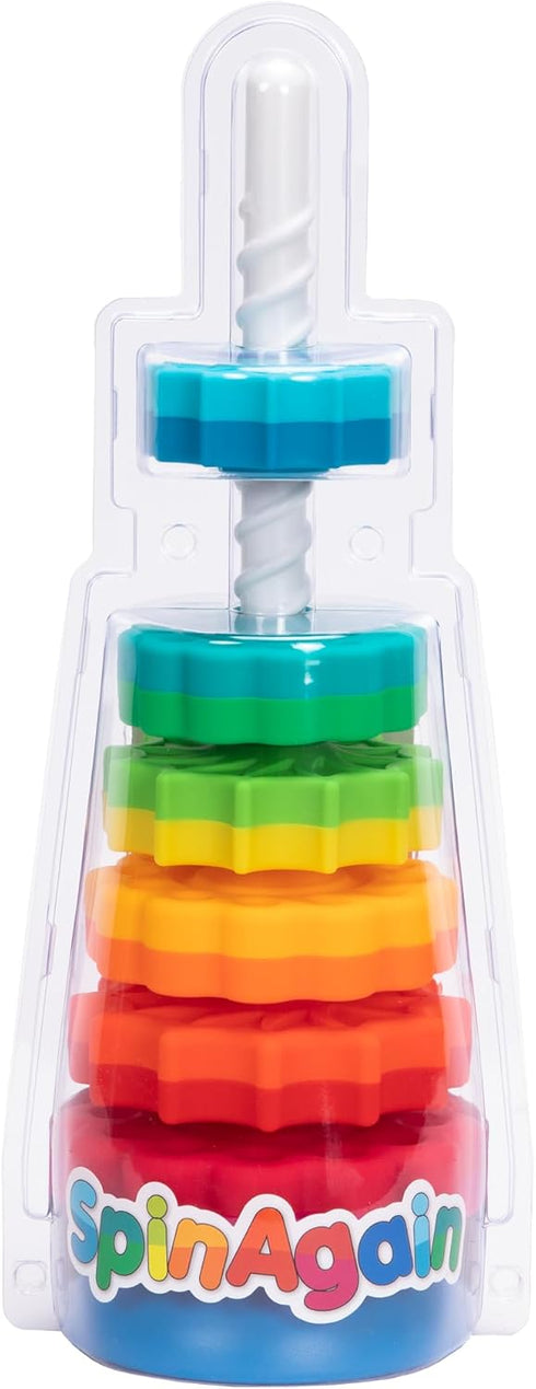 1+ Fat Brain Toys SpinAgain, Baby Stacking & Spinning Toys for Toddlers Ages
