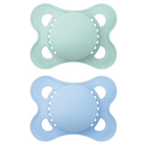 MAM 4-Pack, 0-6M, 0-6 (2 Count) Original + Night Boy & Original Matte Baby Pacifier, Nipple Shape Helps Promote Healthy