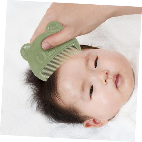 DECORNIJIA 6pcs Newborn Comb Gentle Hair Grooming Kit for Cradle Cap Soft Scalp Brush for Portable Design Light Blue