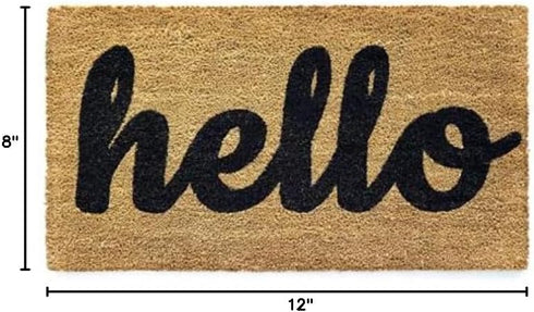 Kids Playhouse Door Mat - Children's Sized Floor Mat (Hello)