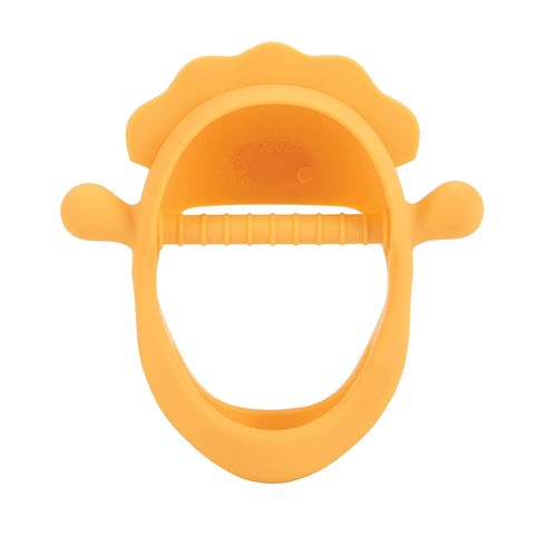 Nuby Silicone Wrist Teething Mitten, Teether Ring for 3+ Months, Lion Design