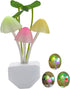 Smart Dusk to Dawn Sensor LED Night Light, 0.6W Multi-Color Changing Plug-in Mushroom Lamp for Nursery