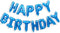 16 Inch Blue Happy Birthday Balloons Banner, Aluminum Foil Letters for Birthday Decorations Party Supplies