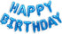 16 Inch Blue Happy Birthday Balloons Banner, Aluminum Foil Letters for Birthday Decorations Party Supplies