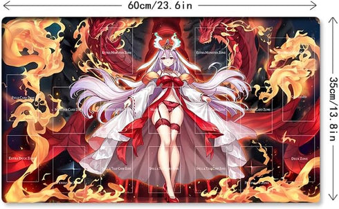 New Mlikemat TCG CCG OCG Playmat with Zones + Free Bag (ZD039-640-A)