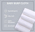 20 Pack 20" 10" Set(White) Large Burp Cloths for Baby - by Ultra Absorbent Burping Cloth, Hand Washcloths, Newborn