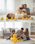 3.4 Inch 2 Swimming Pcs Kalafona Rubber Bathtub Duck/Duckie Waterproof No 'Bebe' No Hole Funny Bath Pool Toy Without