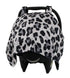 Dear Baby Gear Deluxe Car Seat Canopy, Double Layer, Gray Leopard Print, 40 x 30 Inches
