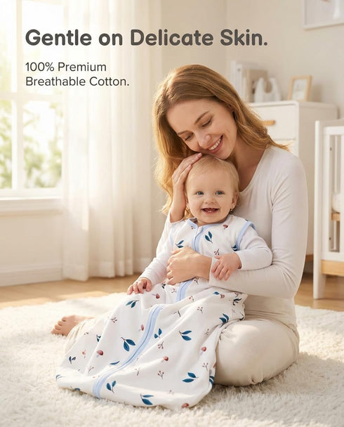 3 Pack 18-24 100% 0.5 2-Way Baby Sleep Sack Months Organic Cotton, TOG Lightweight Wearable Blanket, Zipper Sleeping