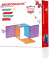 6 Piece Magnetic Tiles Set, Large Square Shape Magnet Building Block Construction Toy, STEM Learning Kit
