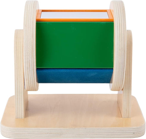 6-12 Adena Montessori Spinning Drum Baby Toys,Montessori Toys for Babies Months Toddlers,Wooden Spinning Rainbow