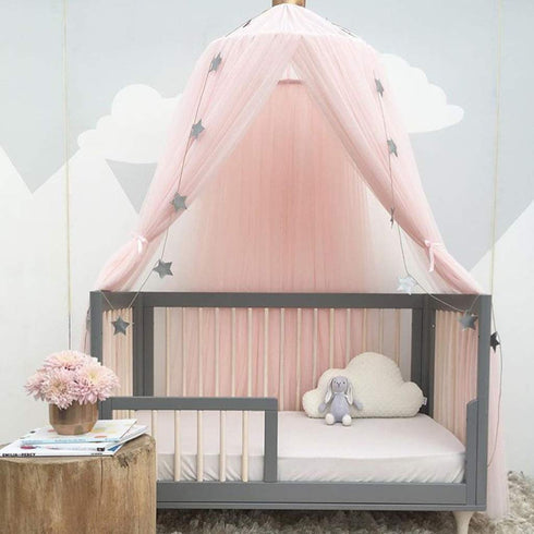 OldPAPA Bed Canopy for Girls - Princess Bed Canopy Mosquito Net Nursery Play Room Decor Dome Premium Yarn Netting