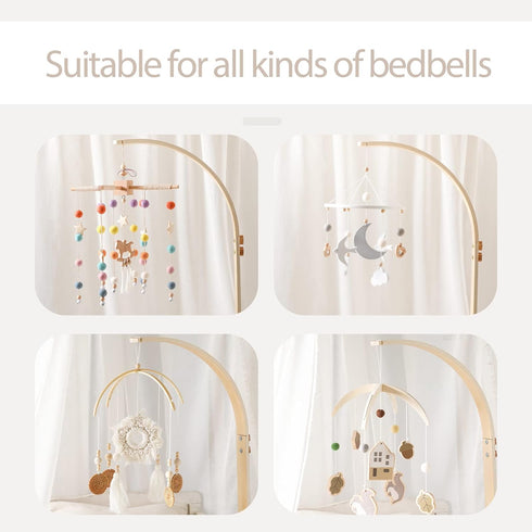 Wooden Crib Mobile Arm | Baby Crib Mobile Arm Wooden Holder | Rotatable Adjustable Anti Slip Attachment Clamp