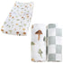 LifeTree Muslin Swaddle Blankets and Changing Pad Covers Fitted, Mushroom Pattern, Super