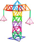 Funifinds 165PCS 2.3" Set 3D Magnetic Building Blocks Toys, Magnet Sticks and Non-Magnetic Balls Magnet Game for Kids