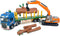 Timber Transport Truck Log Trailer with Loading Wood Grab Logging Flatbed Truck