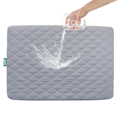 Biloban 2 Pack Pack and Play Mattress Protector Sheets Fitted Waterproof Playard