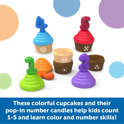 Learning Resources Counting Birthday Cupcakes – Educational Toys for Toddlers – Montessori Food Toys for Ages 18+ months