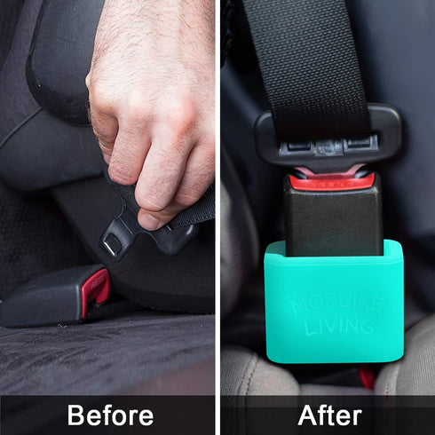 Morlike Silicone Buckle Holder Booster - Fits Most, Not All (Light Blue, 2 Pack)