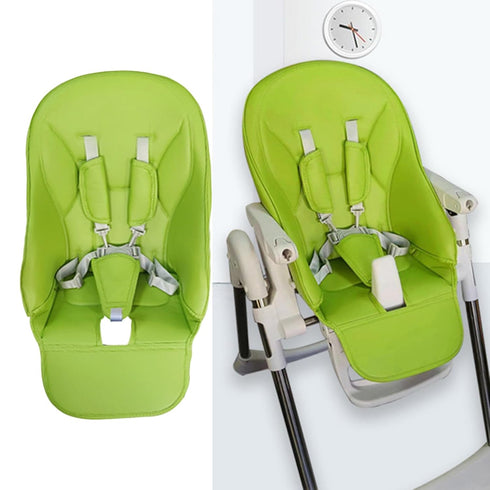 Montesy Set 5-Point Baby Highchair Cushion PU Leather Seat Insert Crotch Protector Feature Wide Compatibility