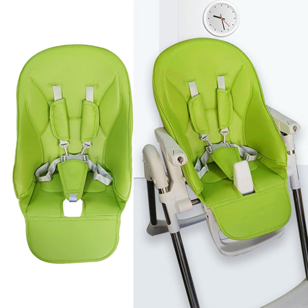 Montesy Set 5-Point Baby Highchair Cushion PU Leather Seat Insert Crotch Protector Feature Wide Compatibility