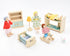 Wooden Doll House People, 8 Miniature Figures and 2 Pets, Dollhouse Family Set for Kids