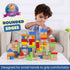 1-3, 100 Pidoko Kids Building Blocks for Toddlers Pcs Wooden Blocks - Includes Storage Bucket and Shape Sorter Lid
