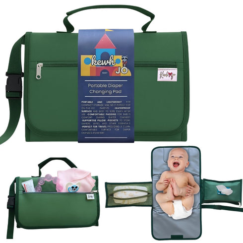 Kewh Jo Portable Diaper Changing Pad - Compact Foldable Waterproof Travel Baby Changing Mat,