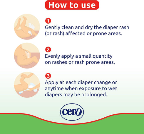 8.5 oz Diaper Rash Cream with Zinc Oxide & Aloe Vera for Babies Crema Cero | Fast Relief Ointment, Protective Barrier |